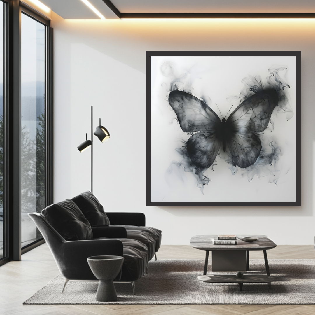 Large 100x100cm abstract canvas print featuring vibrant colors and animal portrait design by My Store