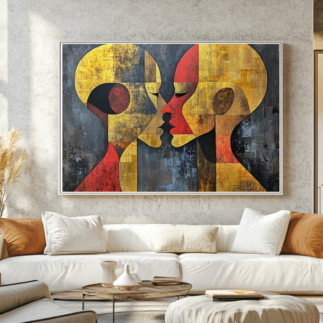 Venus abstract giclée canvas wall art in vibrant colors, 130x93cm by My Store, perfect for bedroom decor.