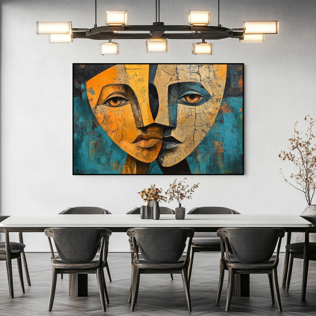 The Ladies Abstract Female Portrait Canvas Print - Giclée Art 130x93cm
