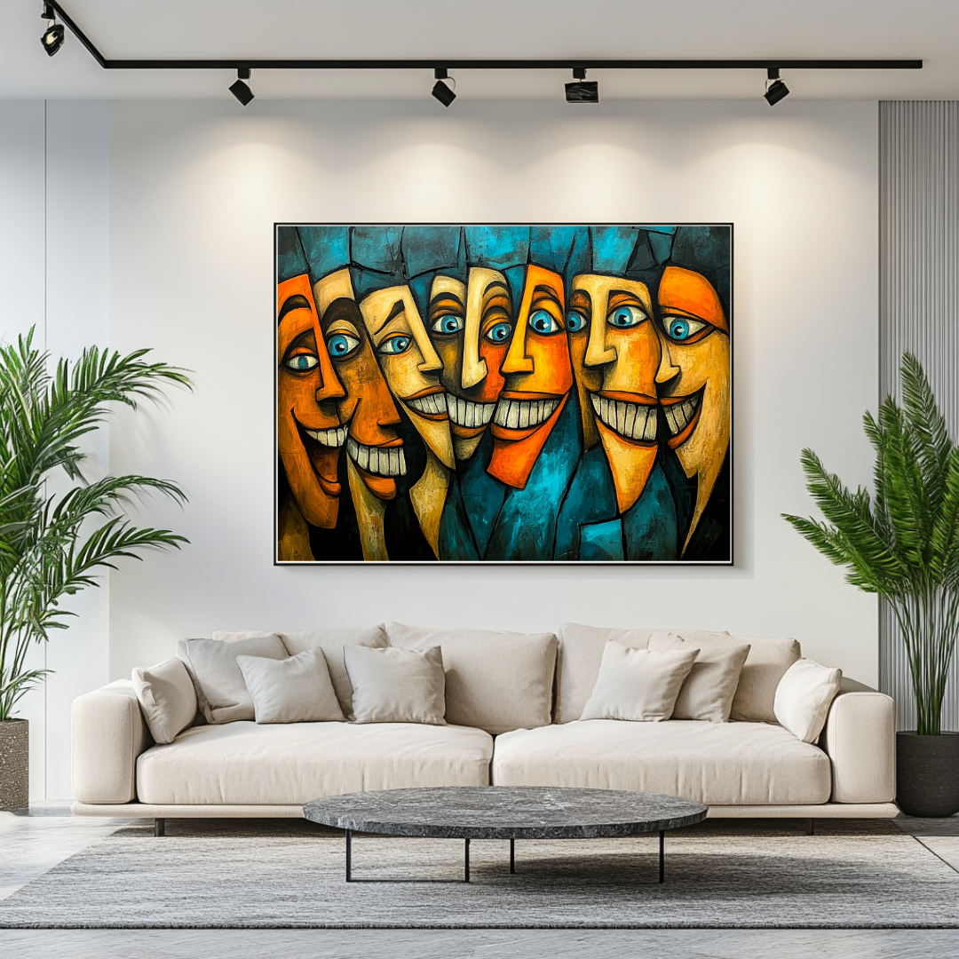 Veneer Abstract Canvas Art Print - Digital Giclee Wall Art 130x93cm