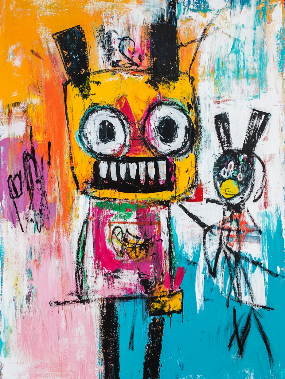 Chalk drawing digital art print on canvas, black and white, 90x120cm by My Store